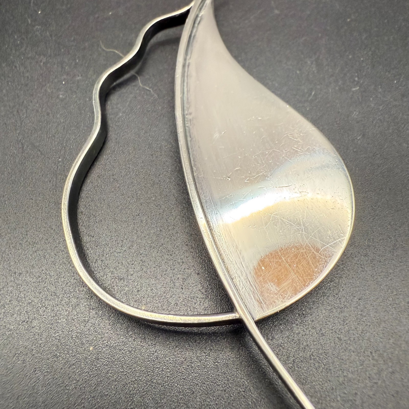 925 Sterling Frances Holmes Booth by fhb Brooch Pin Modernist Leaf 22g – RARE