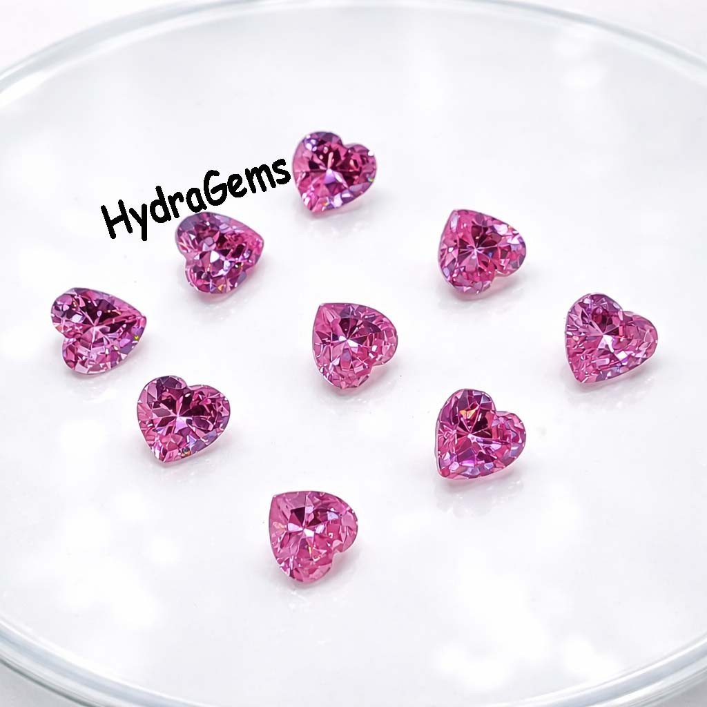 Multi Color Loose 12 Pcs Lot (Sapphire Garnet Amethyst) Heart Perfect Gift Gems