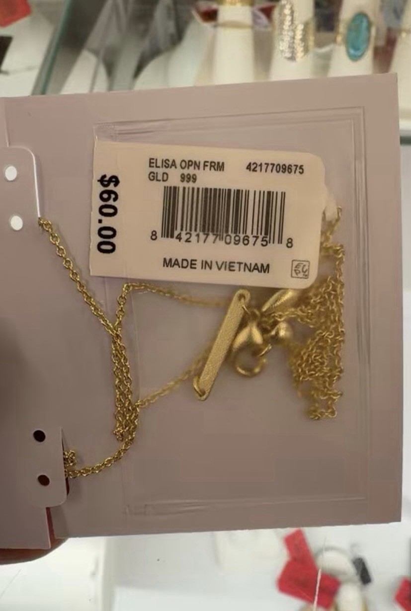 Kendra Scott Elisa Open Frame Pendant Necklace Gold Multicolor Crystal NWT Box