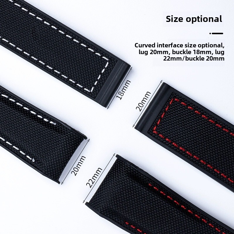 High Quality Nylon Rubber Watch Band Strap for Omega New Seamaster 300 20/22mm