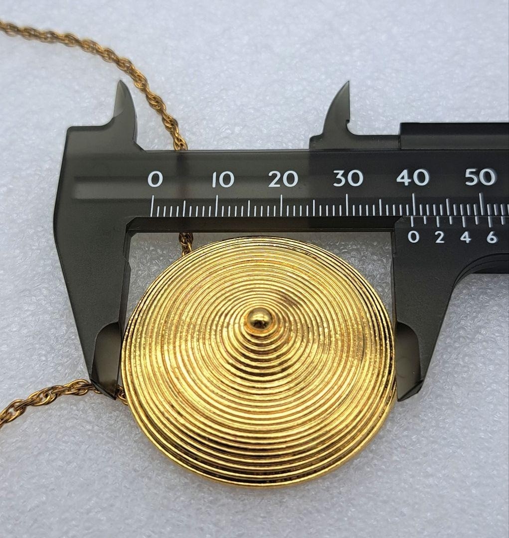 LANVIN PARIS Vintage Gold color Necklace Cone type