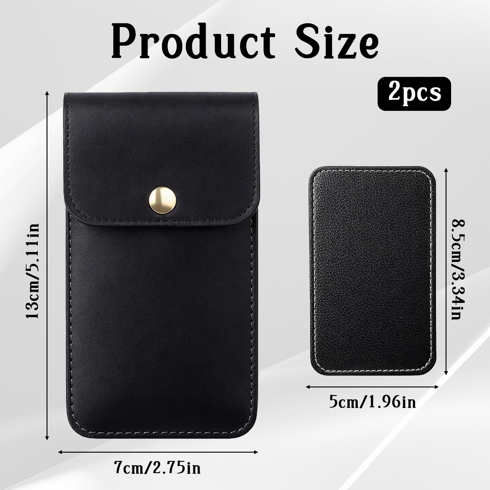 2 Pcs Travel Watch Pouch, PU Leather Watch Pouches, Portable Single Watches