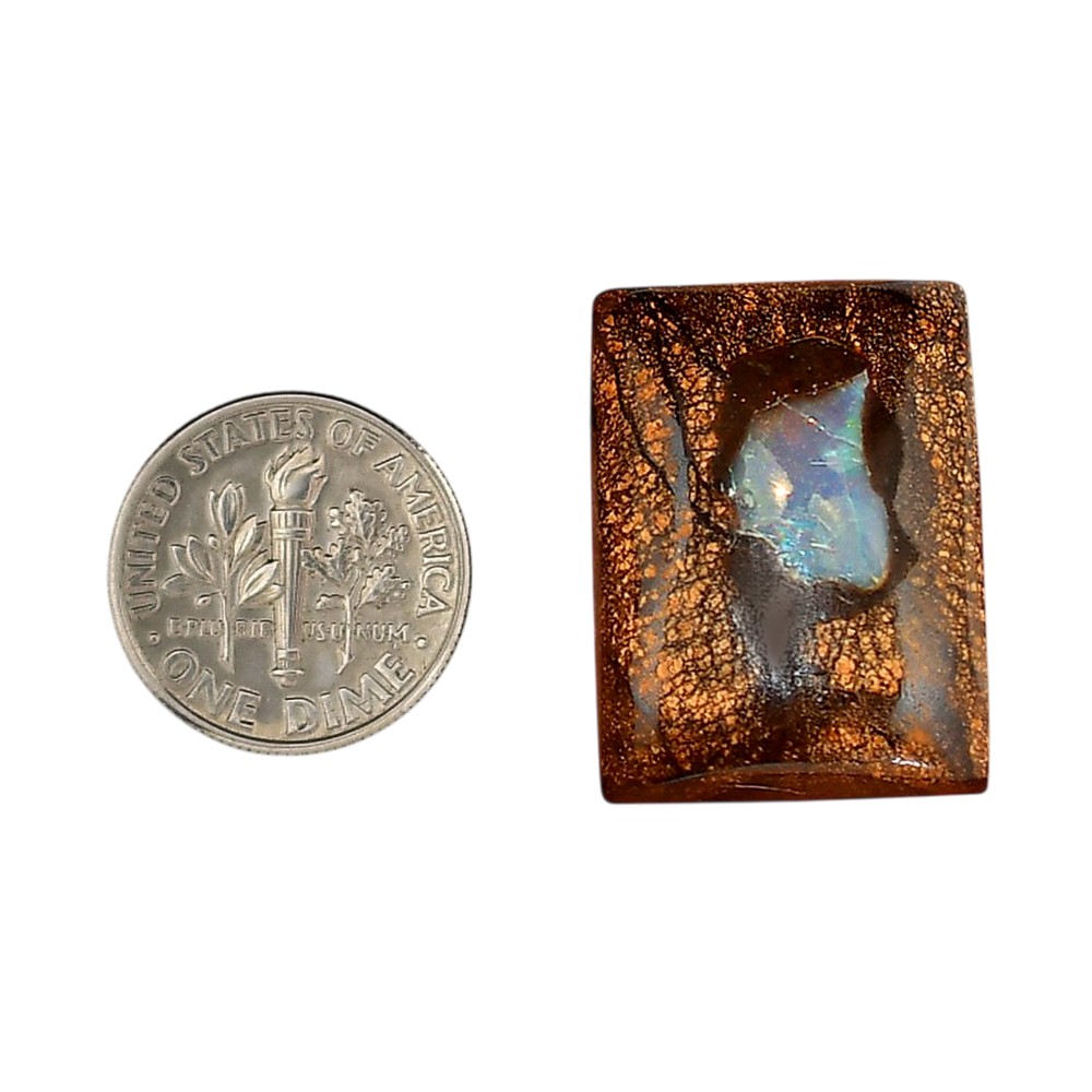 Natural Boulder Opal 18x24x6.9 mm Baguette Shape Polished Gemstone LS115-06304