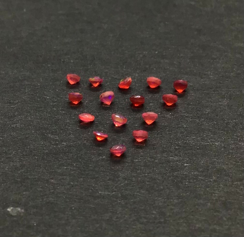 AAA Natural Ethiopian Red Fire Opal Round Cut Loose Gemstone For All Jewelry