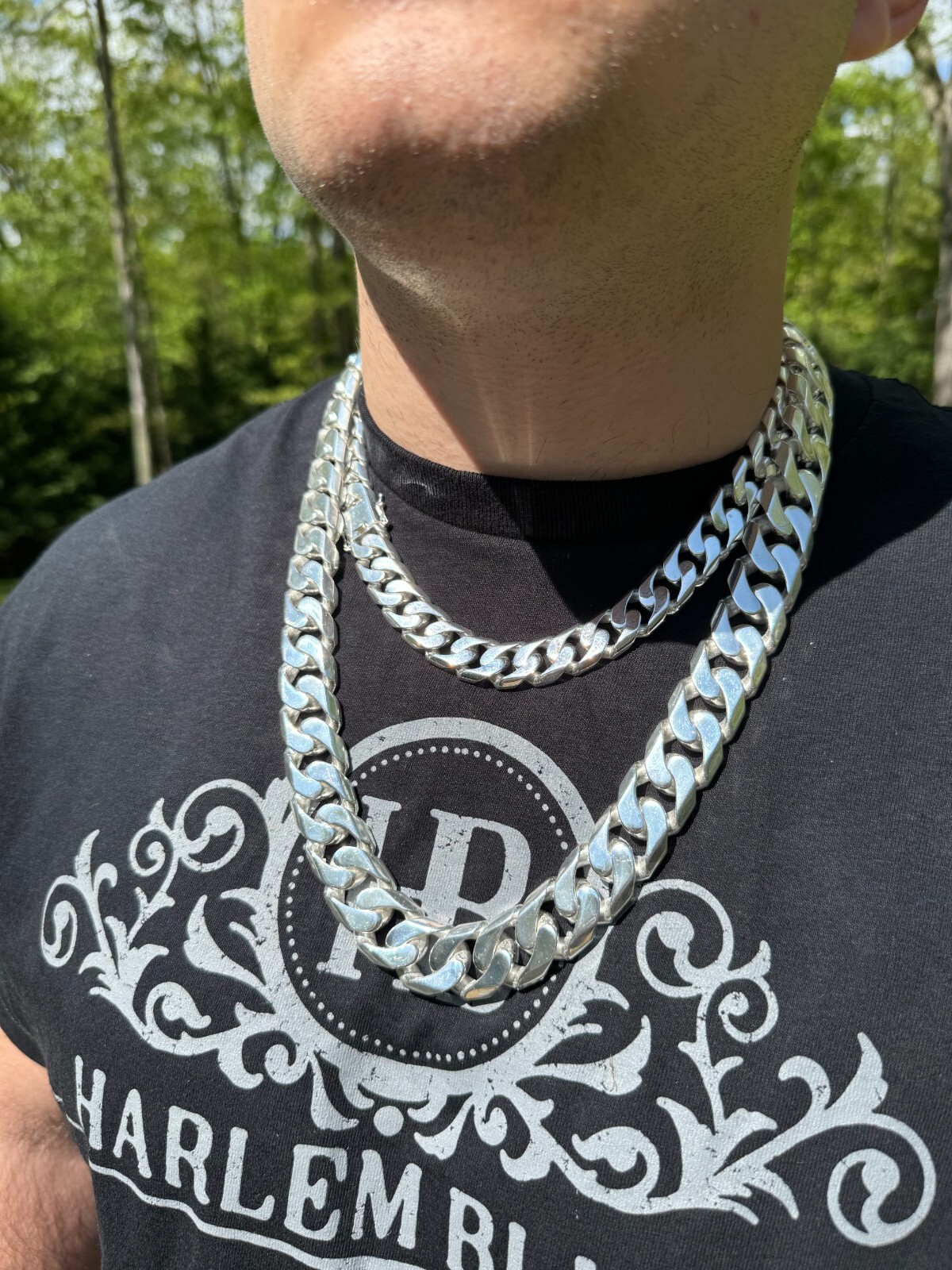 Handmade Miami Cuban Link Chain Necklace / Bracelet Real Solid 925 Silver 6-20mm
