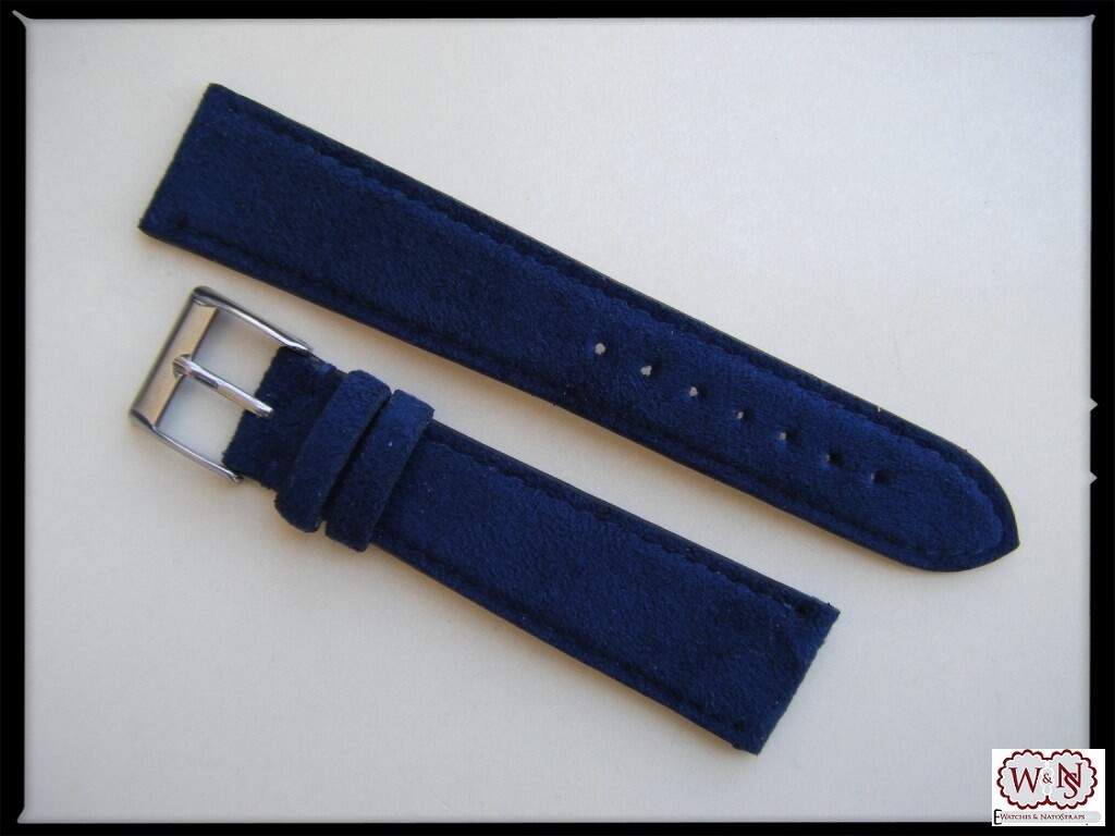 Navy Blue Alcantara Strap 20/16
