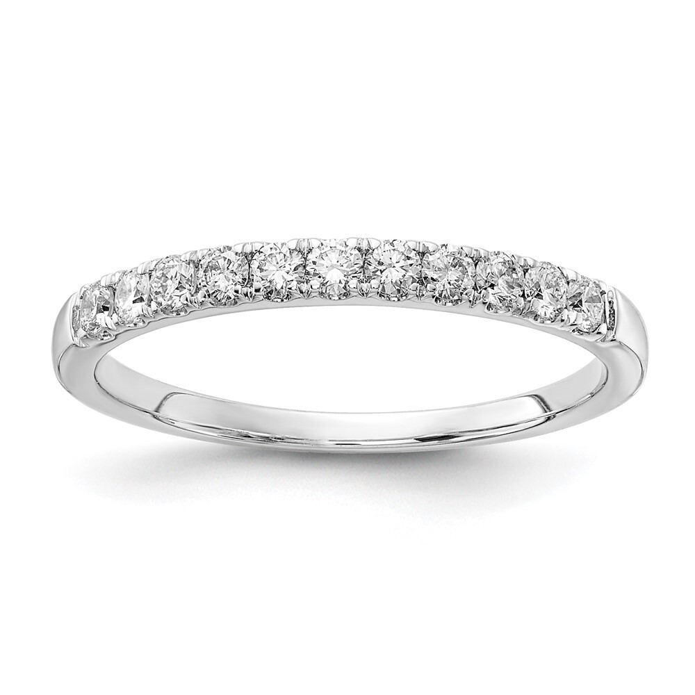 1/3 Ct Lab Grown Diamond Wedding Band Ring Size 8 in 14K White Gold (VS/SI,FGH)