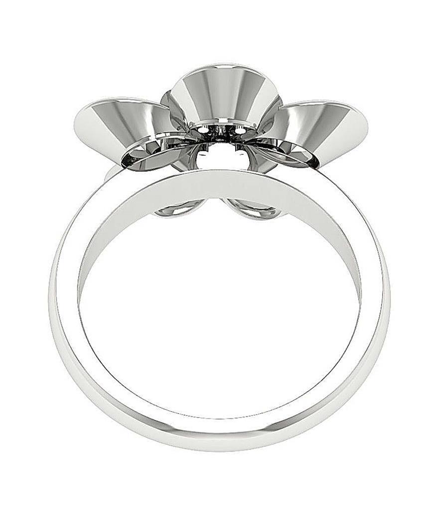 I1 G 0.35 Ct Round Diamond 14K Solid Gold 18.60 MM Right Hand Anniversary Ring