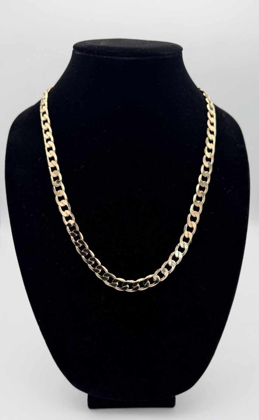 18K Gold Filled Cuban Link Chain, 10mm, 24″ New