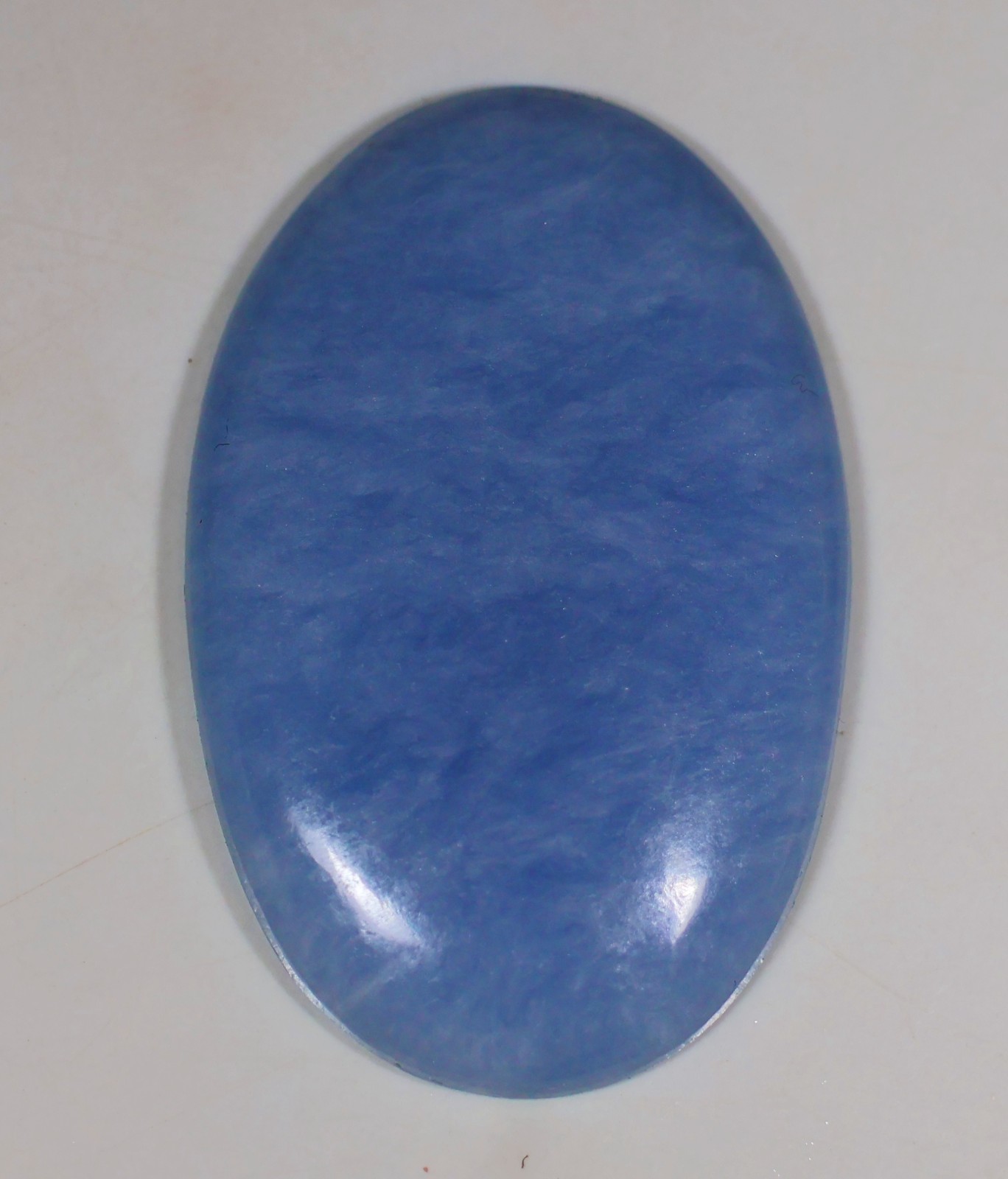 58 Ct 5X27X42 mm Natural Blue chalcedony Angelite Oval Cabochon Gemstone KE-60