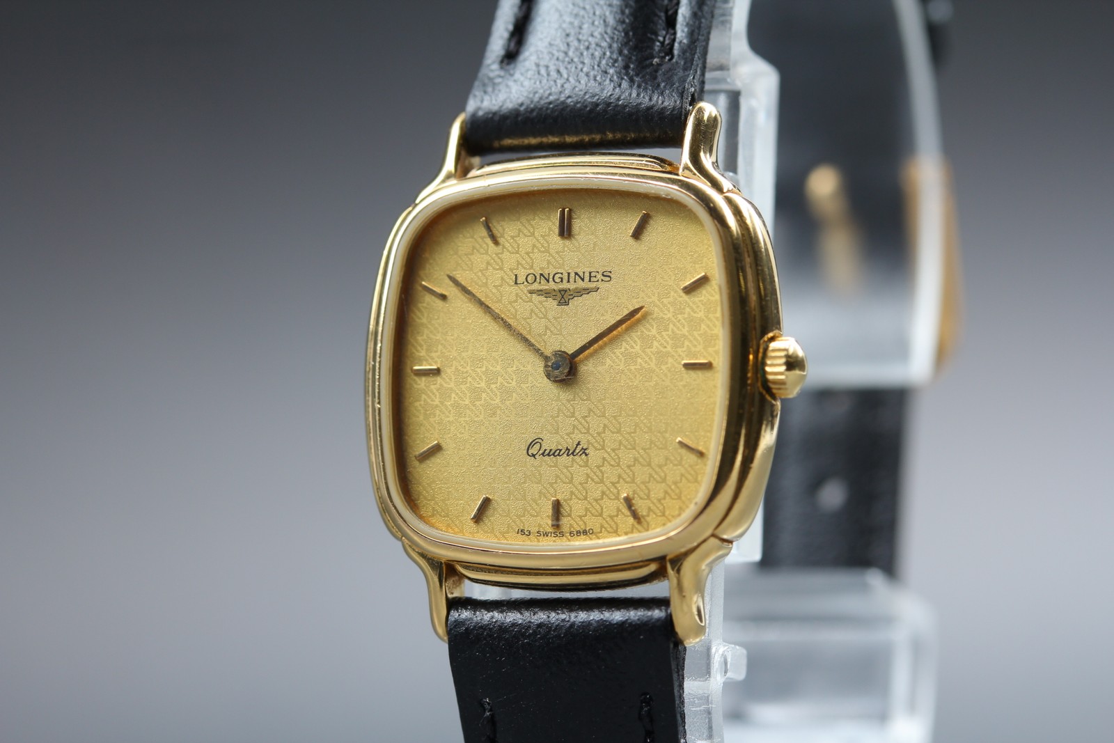 LONGINES 153 6880 Gold Dial 22mm Quartz Women’s Watch Vintage [Near MINT]