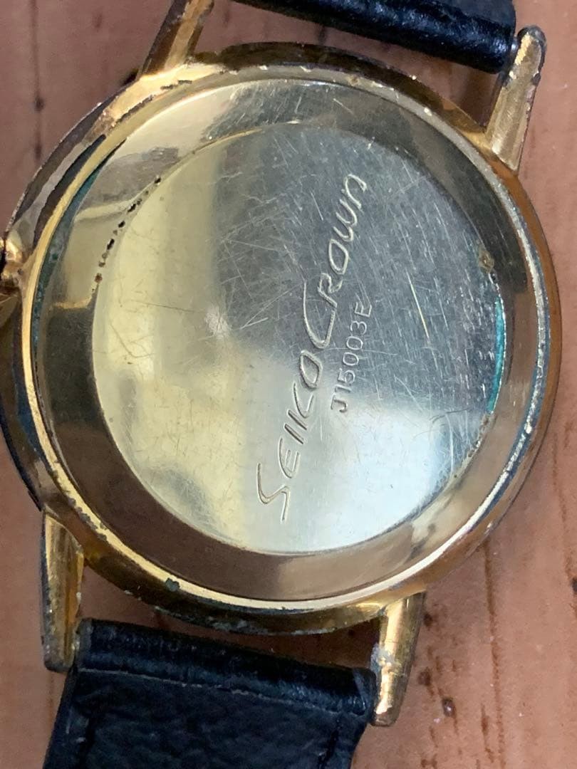 SEIKO CROWN 1 Jewel Hand-Wound 1962 Vintage Mens Watch J15003E Japan
