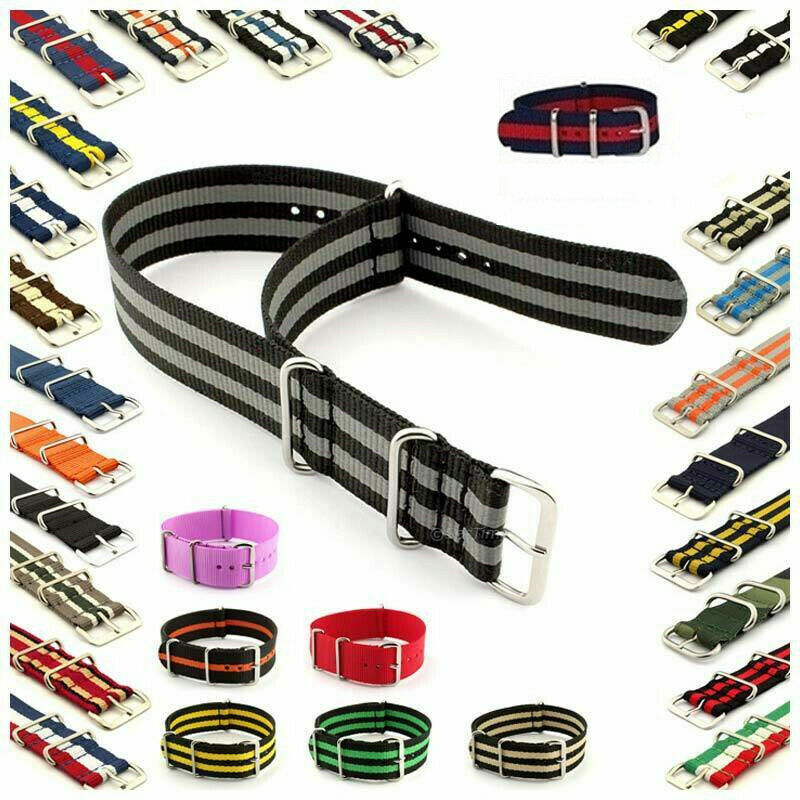 12/14/16/18/20/22/24MM Width Military Nylon Bands Replacement Straps Accessories