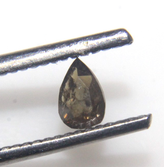 0.27Cts Natural Real Pear Shape Cognac Color Rose Cut Diamond 5.36×3.58×1.55 MM