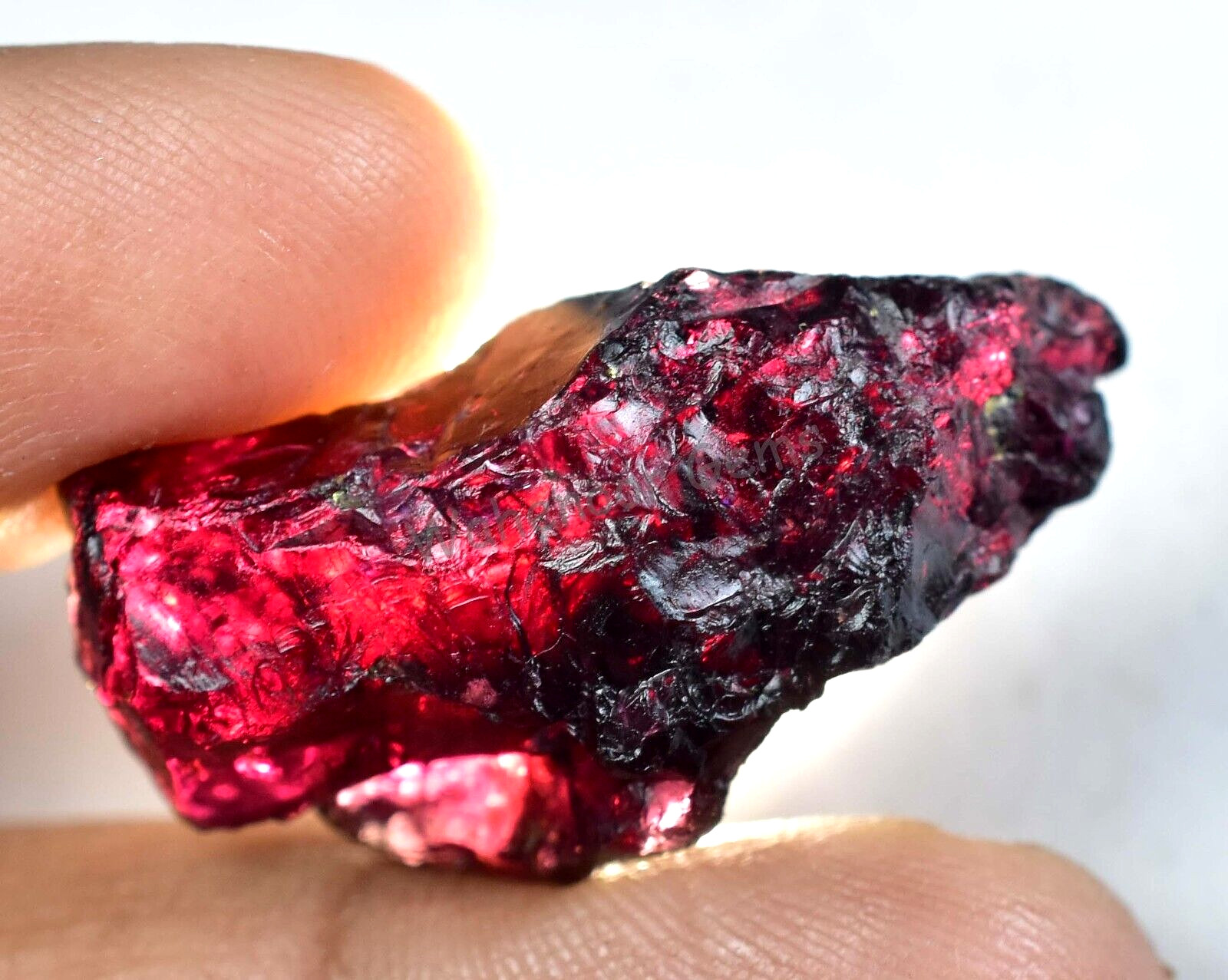 50.95 Ct Natural Red Brown Painite Rough Facet Top Quality Mogok AGL Certified