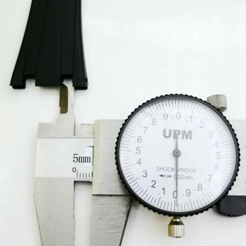 28mm / 18mm Black Rubber Strap Band for AP Royal Oak Offshore 42mm Model