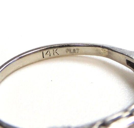 Antique Art Deco Diamond Wedding Band Platinum 13KW Ring Size 8 UK-P1/2 EGL USA