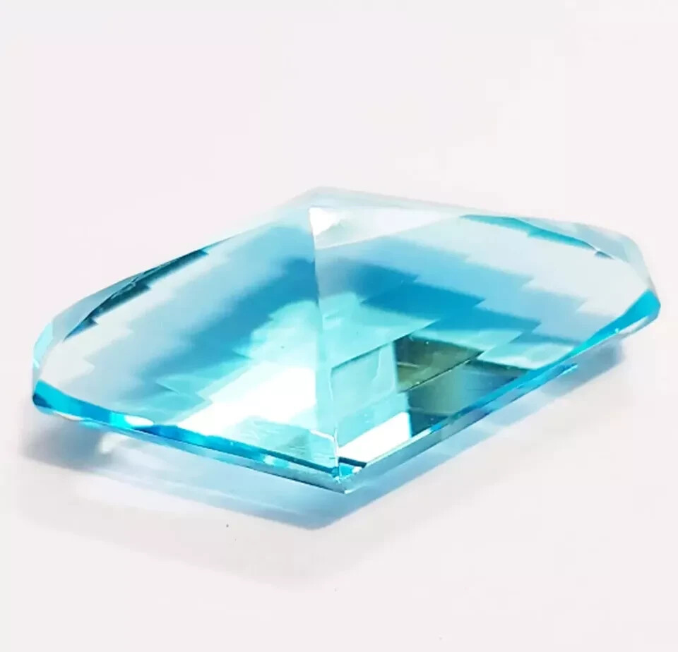 100 Ct FANCY Cut Natural Aqua Blue Topaz EGL Certified Loose Brazilian Gemstone