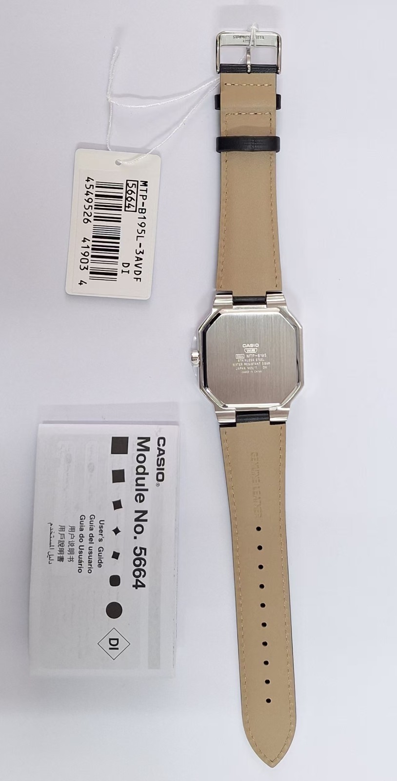 CASIO MTP‑B195 Series MTP-B195L-3AV Green Dial Analog 38 mm New Men’s Watch