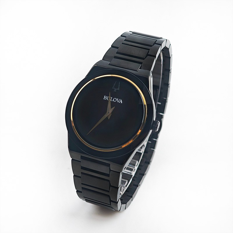 Bulova Millennia Men’s 97A183 Black Dial Gold Stainless Quartz Watch 41MM