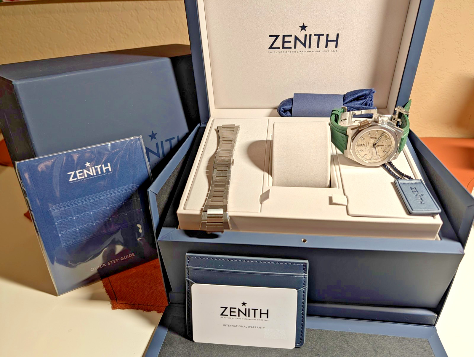 Zenith Defy Skyline Chrono 42mm SS Bracelet & Rubber Full Set Warranty 2029