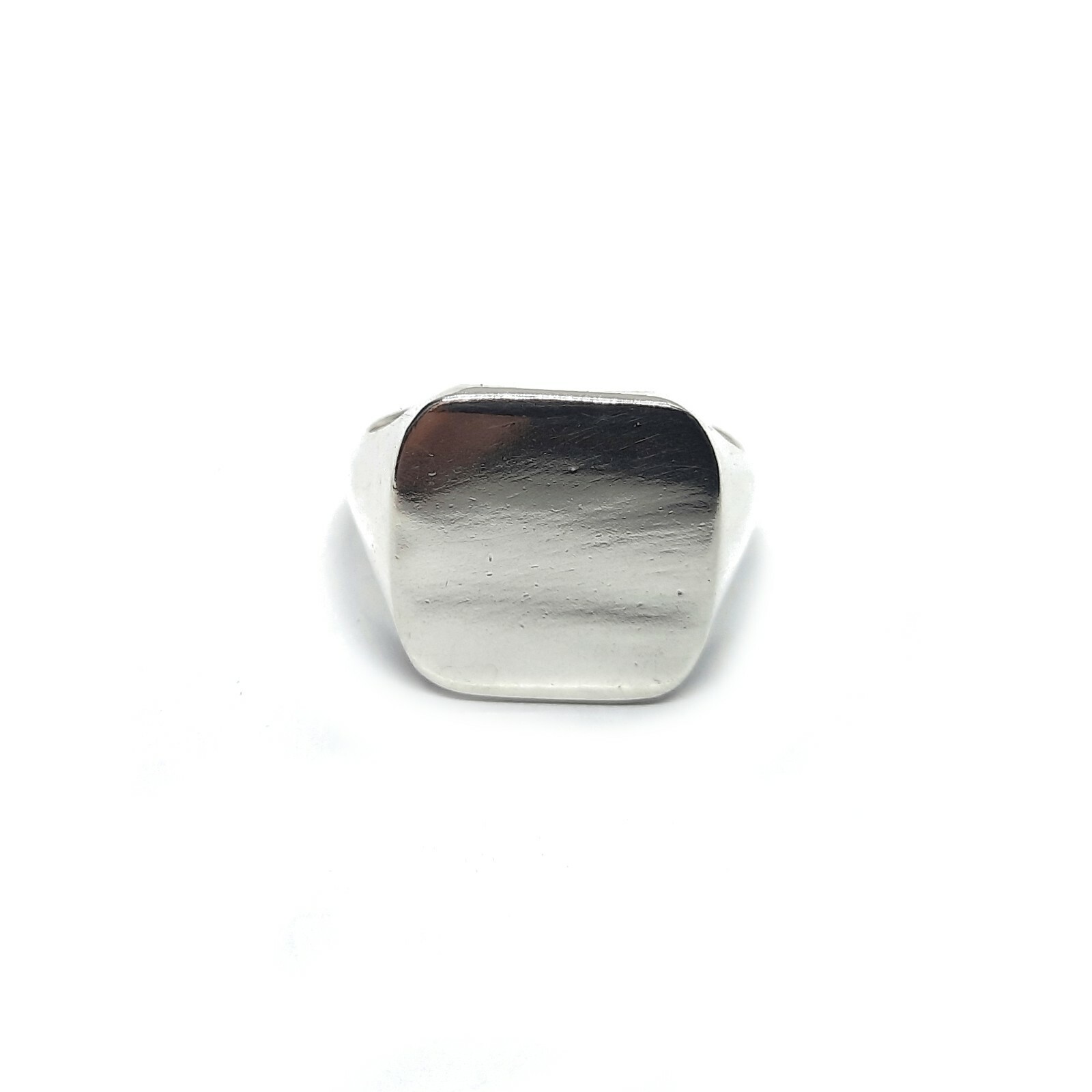 Custom Engraved Sterling Silver Signet Men Ring Plain Solid Genuine Stamped 925