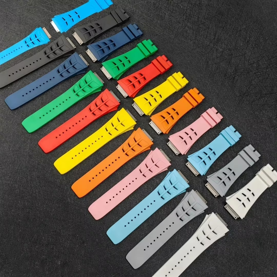 M Size FKM Fluoro Rubber Watch Band Strap Fits Richard Mill RM030 RM055