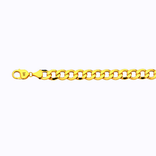 10k Yellow Gold 2mm-11mm Curb Chain Necklace Bracelet Size 7″-30″ Hollow