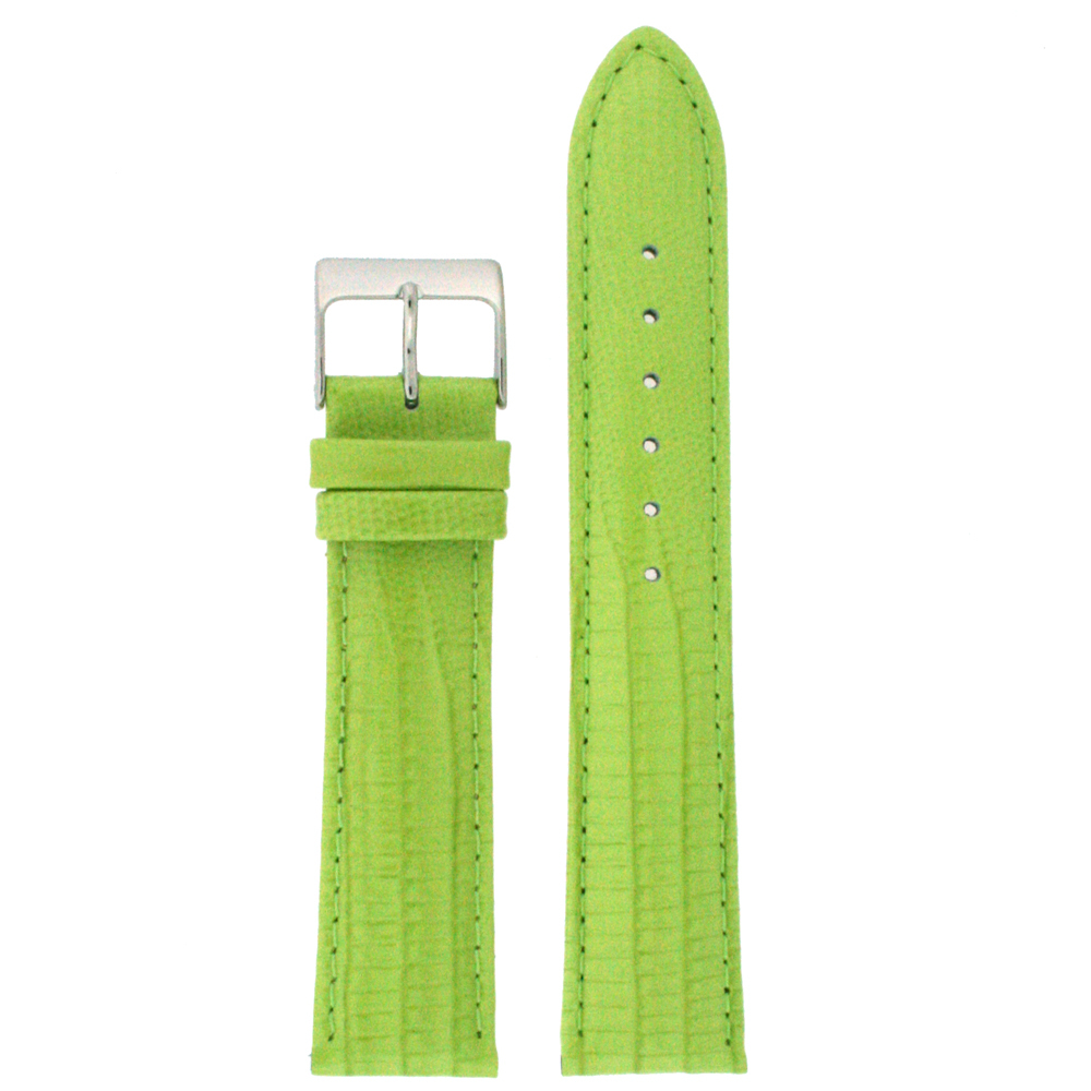 Watch Band Lizard Grain Lime Green Patent Leather LEA416