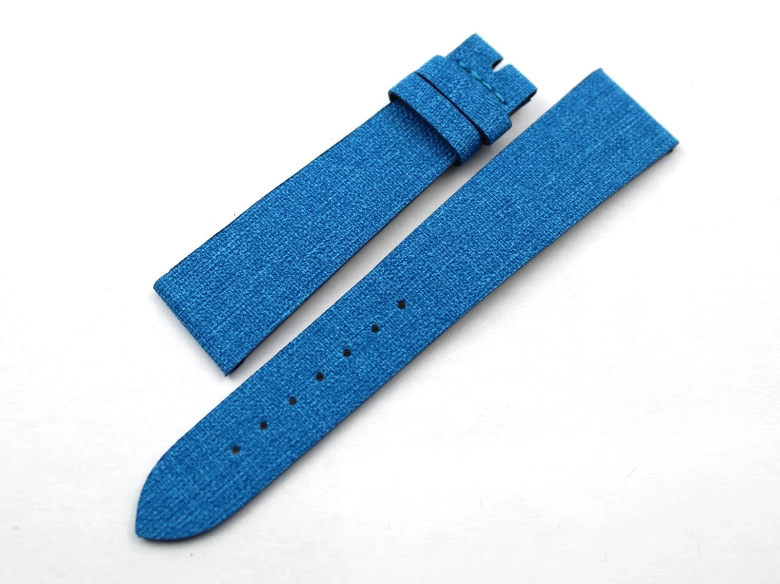 Vegan Material Straps Blue Flat Various Sizes Made Italy Strap Watch
