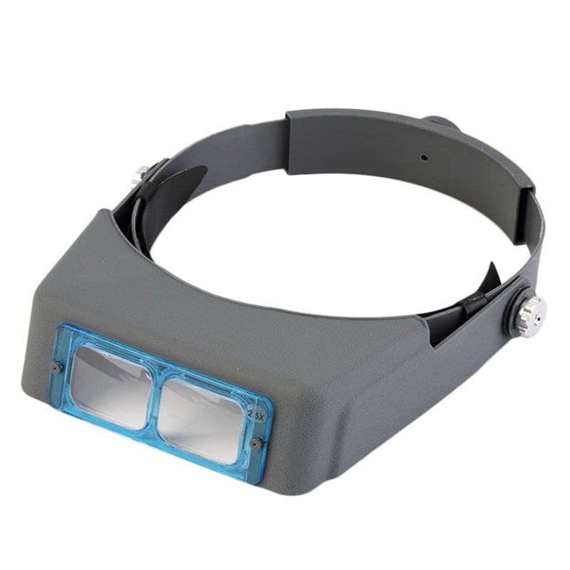 Headband Magnifier Headset Magnifying Visor with 4Glass Optical Lens Plates