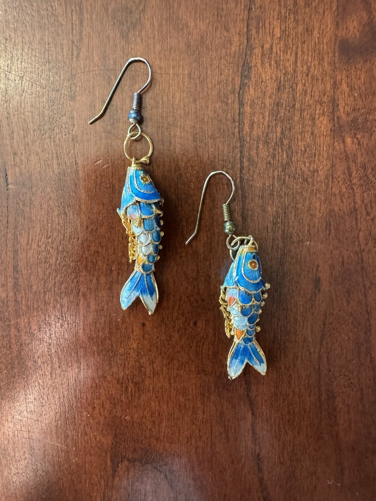 Cloisonne Fish Earrings