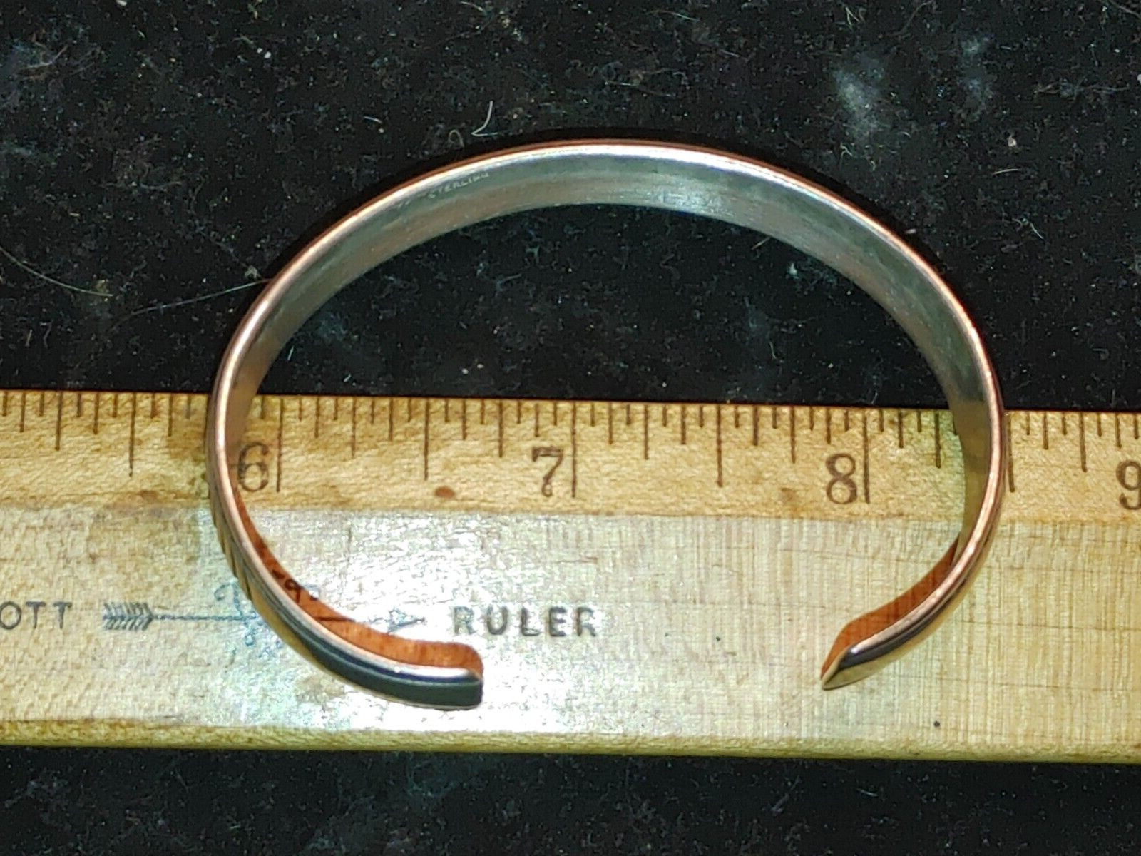 Tommy Singer Navajo, Sterling Silver Overlay Storyteller Cuff Bracelet