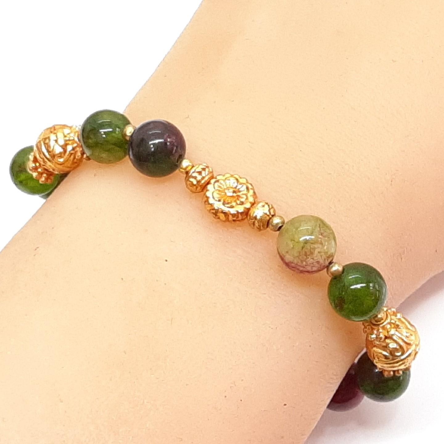 Genuine 24.00ctw Quartz 14K Rose Gold Silver Bracelet 12.8g