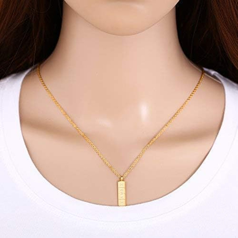 Womens Girls Stainless Steel XANAX Pill Necklace Pill Holder Necklace Pill ID Ba