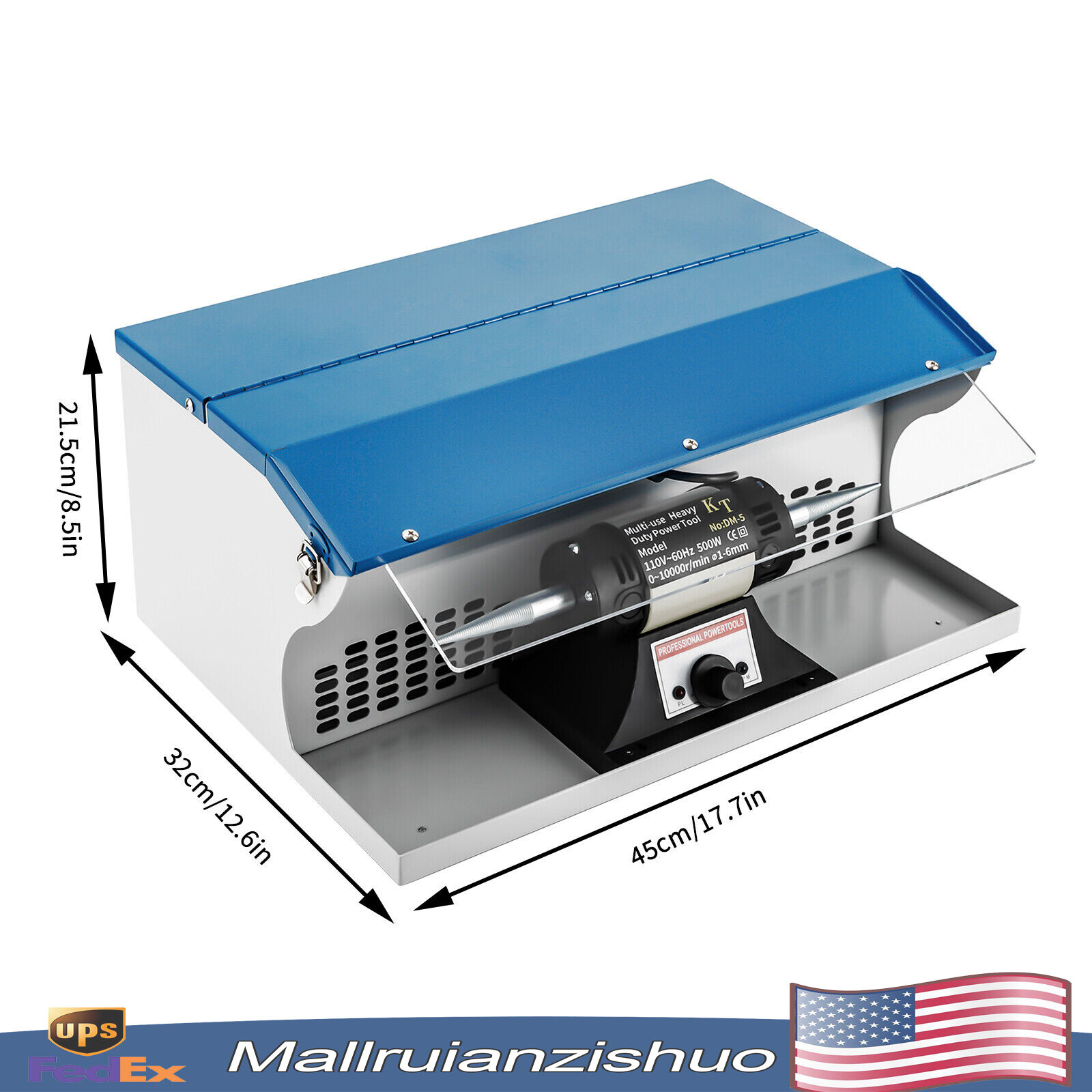 Jeweler Polishing Machine Gem Jade Buffing Polisher Tabletop 0-10000rpm/min 120W