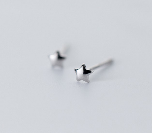 3mm 925 Sterling Silver Square Triangle Tiny Rivets Post Stud Earrings Gift PE18