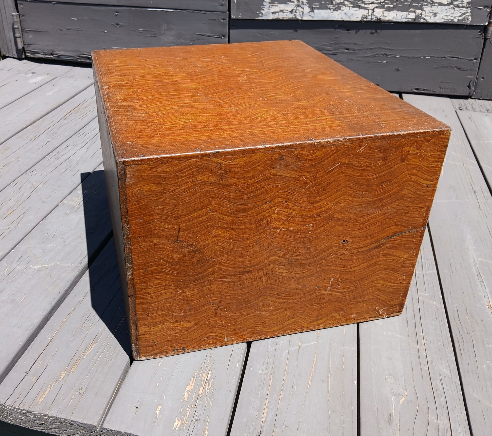Antique Counter Top Watch Repair Cabinet Grain Painted 4 Drawers 1860s