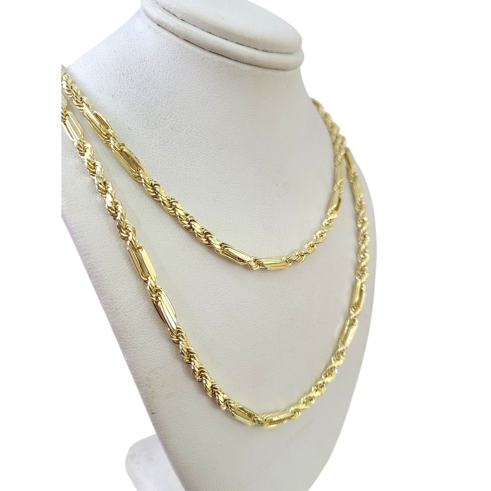 Real 14k Yellow Gold Milano Rope Chain 5mm Necklace 18″-30″ in Men Women