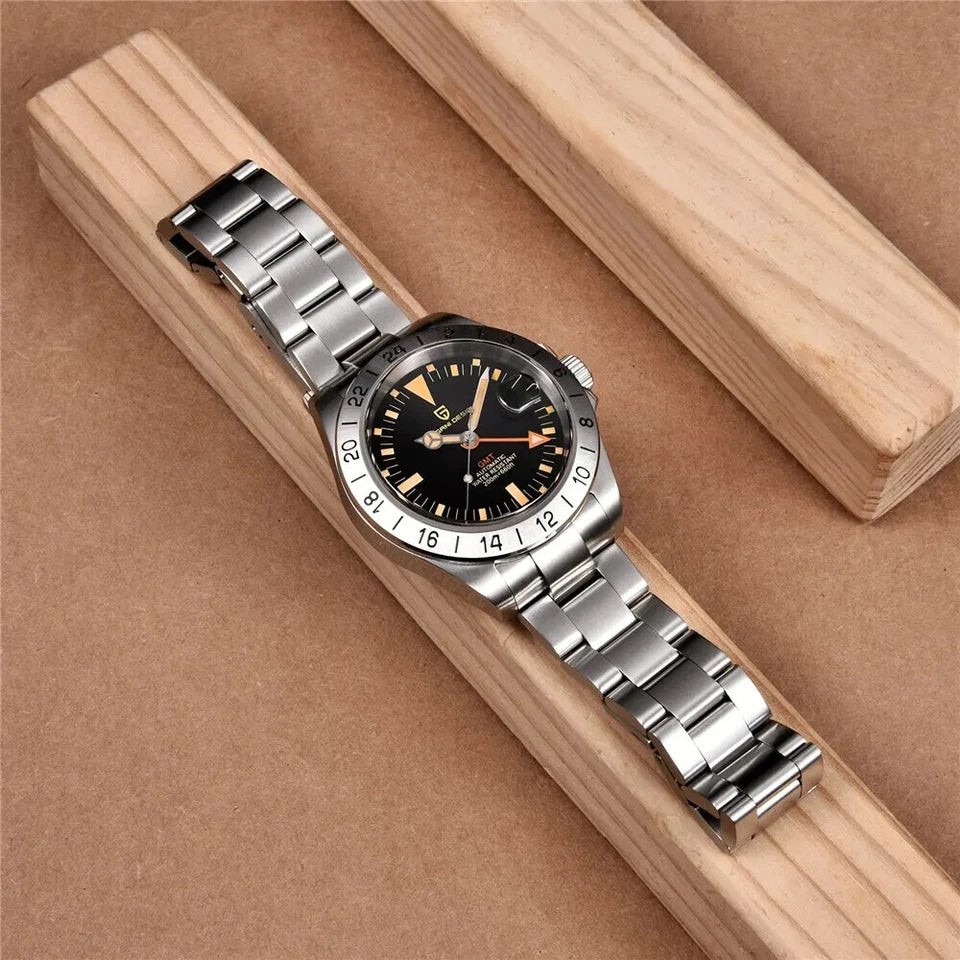 Pagani Design PD-1693 Yellow GMT Stainless Steel Automatic Men’s Watch