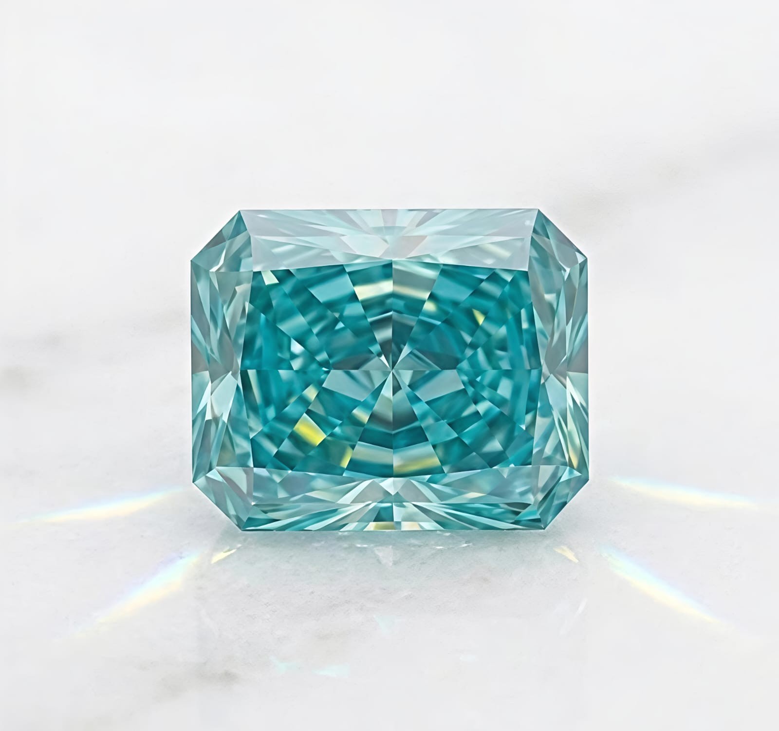5 CT Radiant Cut, Sky Blue Color VVS1 Diamond Premium Quality Gemstone 9×12 mm