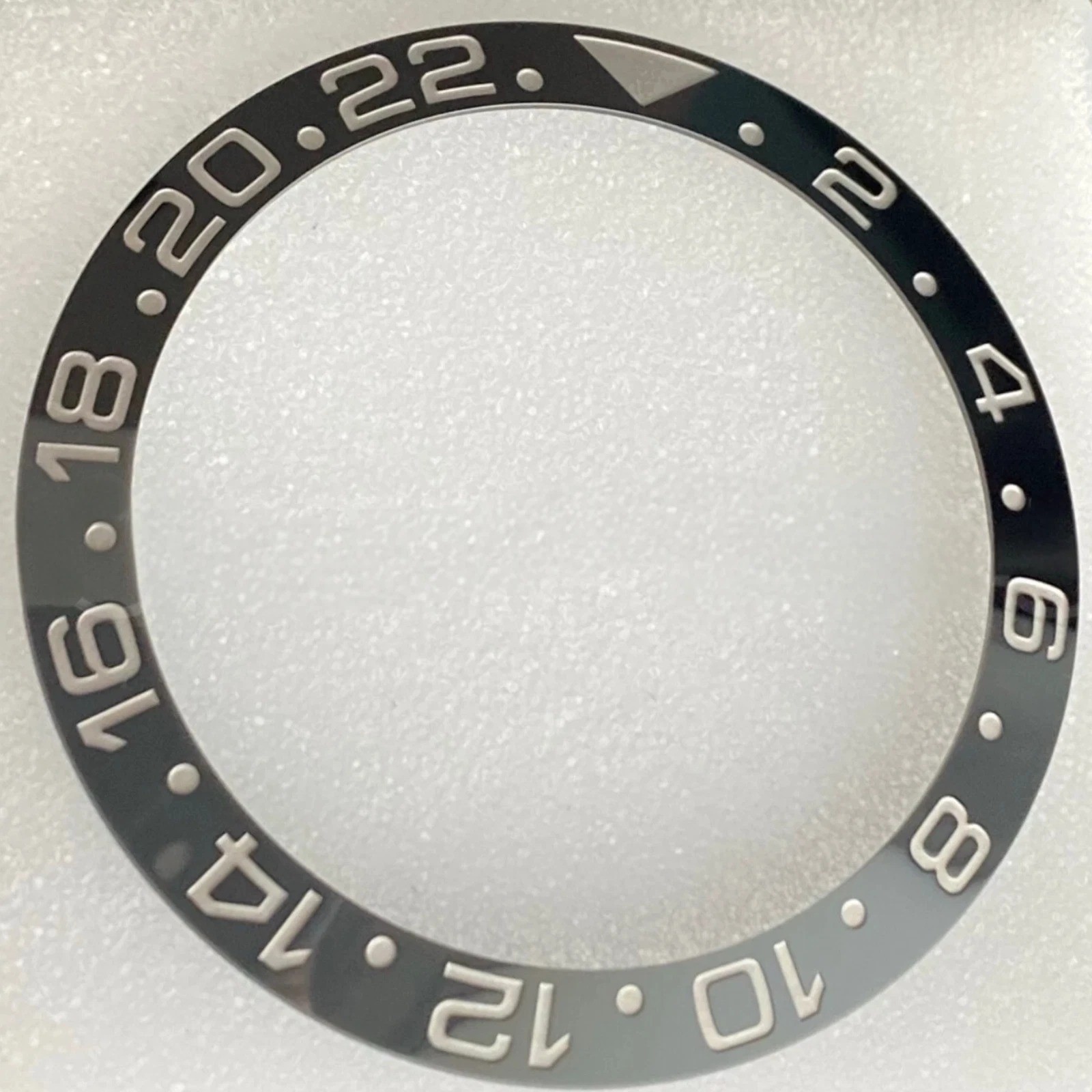 BRUCE WAYNE Black Grey Ceramic Bezel Insert For Rolex GMT-Master 2 126710GRNR