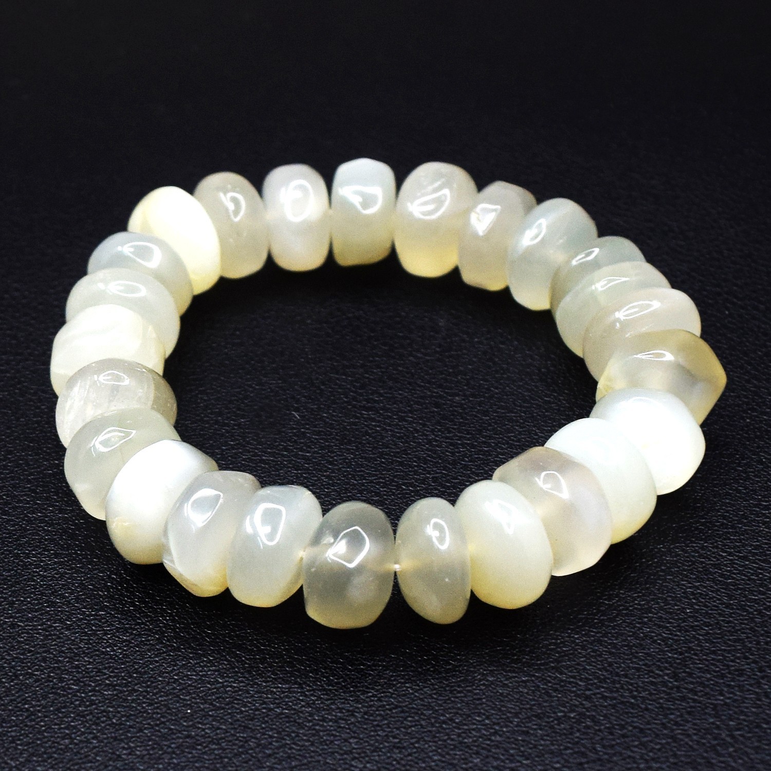 Awesome Massive Grey Moonstone 248.00 Cts Stretchable Bracelet Beaded RK 191 AZ1