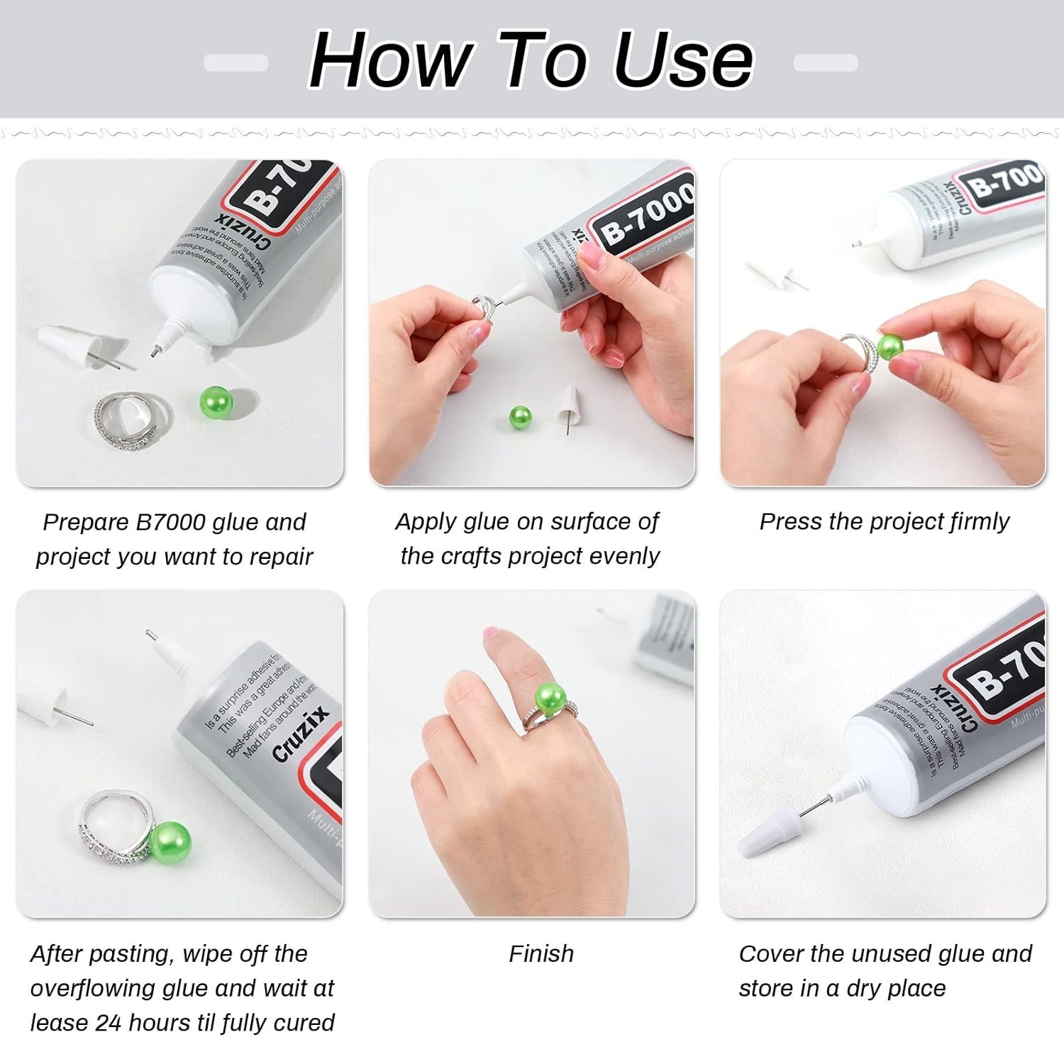 Waterproof B7000 Jewelry Glue – 3.7oz Precision Adhesive for Optimal Bonding