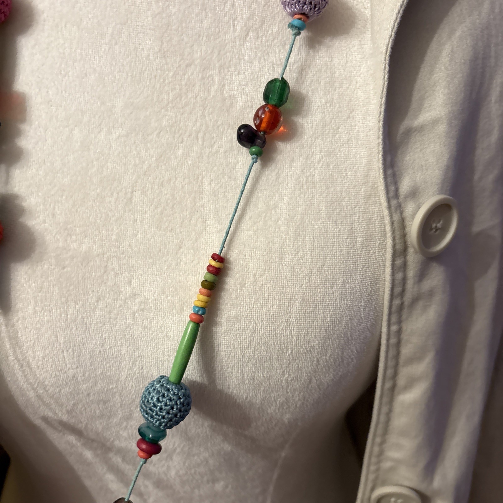 Colorful Beaded Wrap Necklace