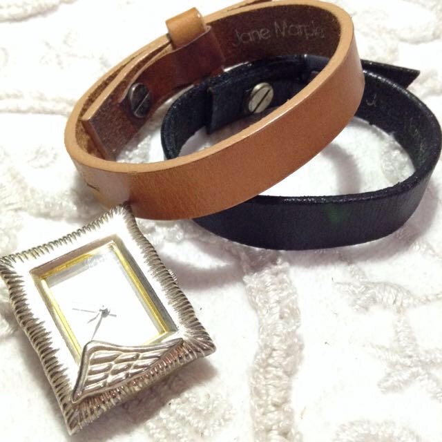 Jane Marple Feather Motif Wristwatch