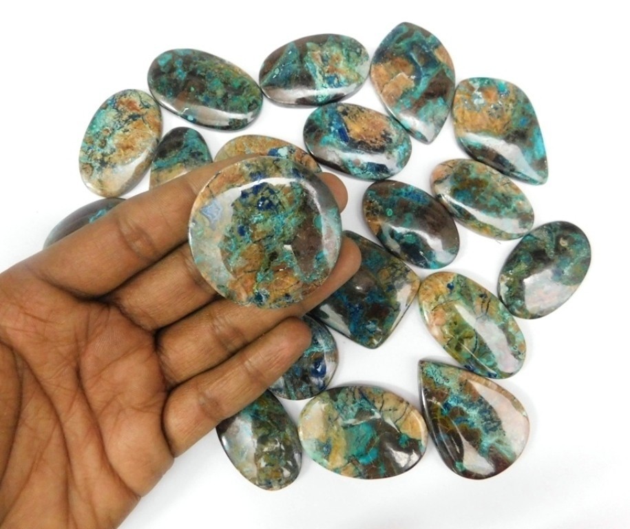Beautiful Shattuckite Cabochon Gemstone For Making Jewelry Wholesale Lot 71584