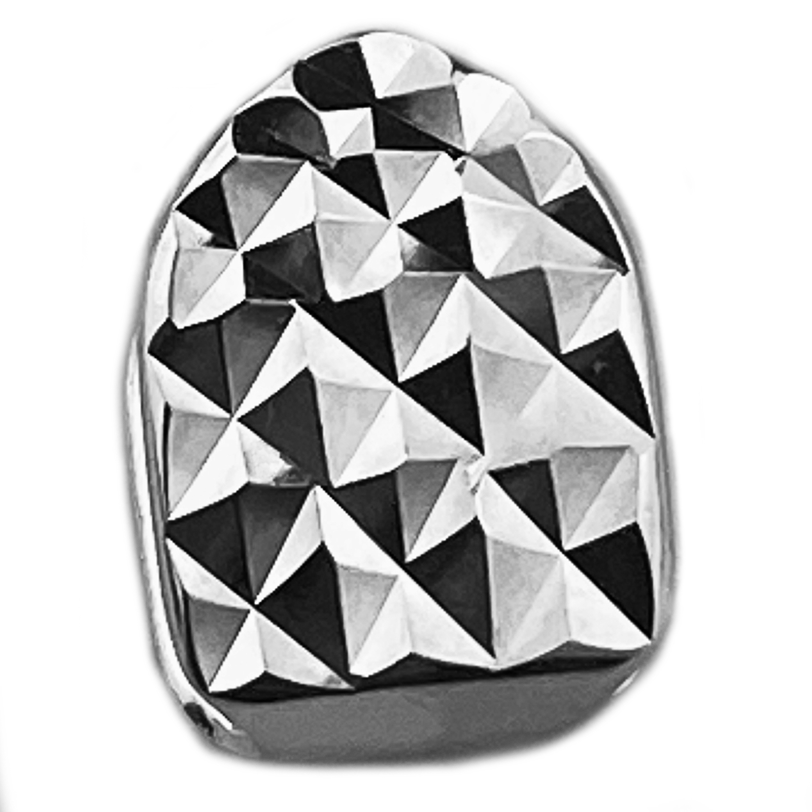 Solid Real 925 Sterling Silver Single Grill One Top Tooth Cap Cut Grillz