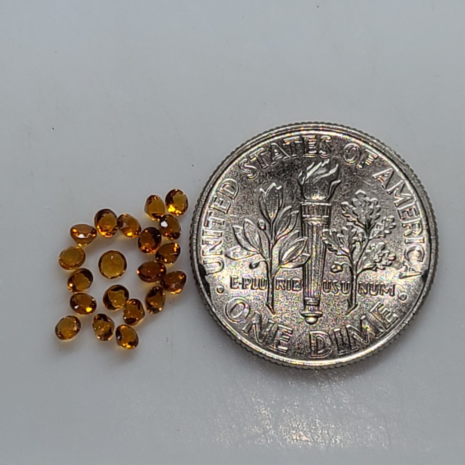Madeira Citrine 1.5mm, 2mm Faceted Round Loose Gemstone(s)