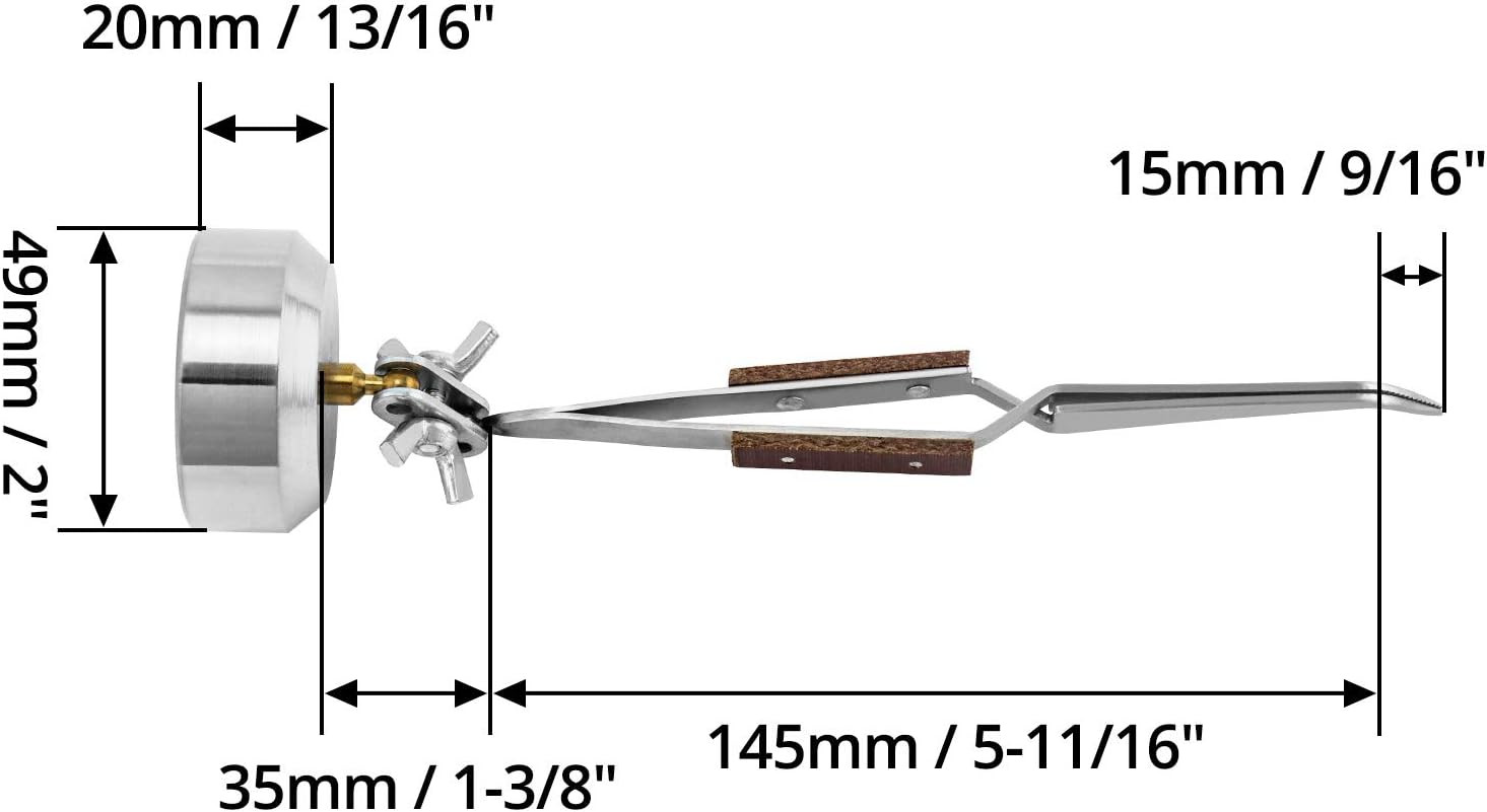 Third Hand Tweezers, Cross Locking Jewelry Welding/Soldering Tweezers with Base